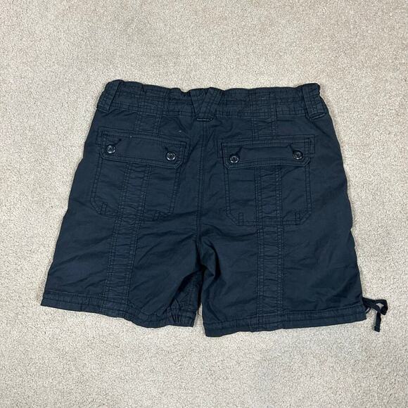 American Eagle Blue Flat Front Shorts Casual Mid Rise Stretch Womens Size 28 - Picture 2 of 3